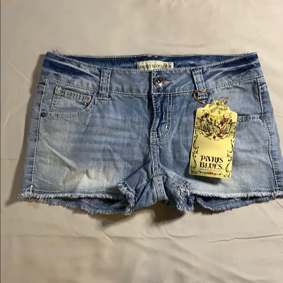 paris blues jean shorts